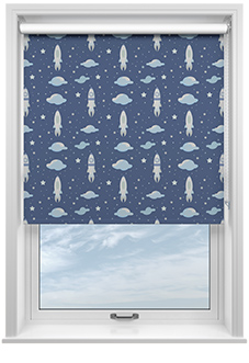 Blast Off, Celestial Blue - Roller Blind